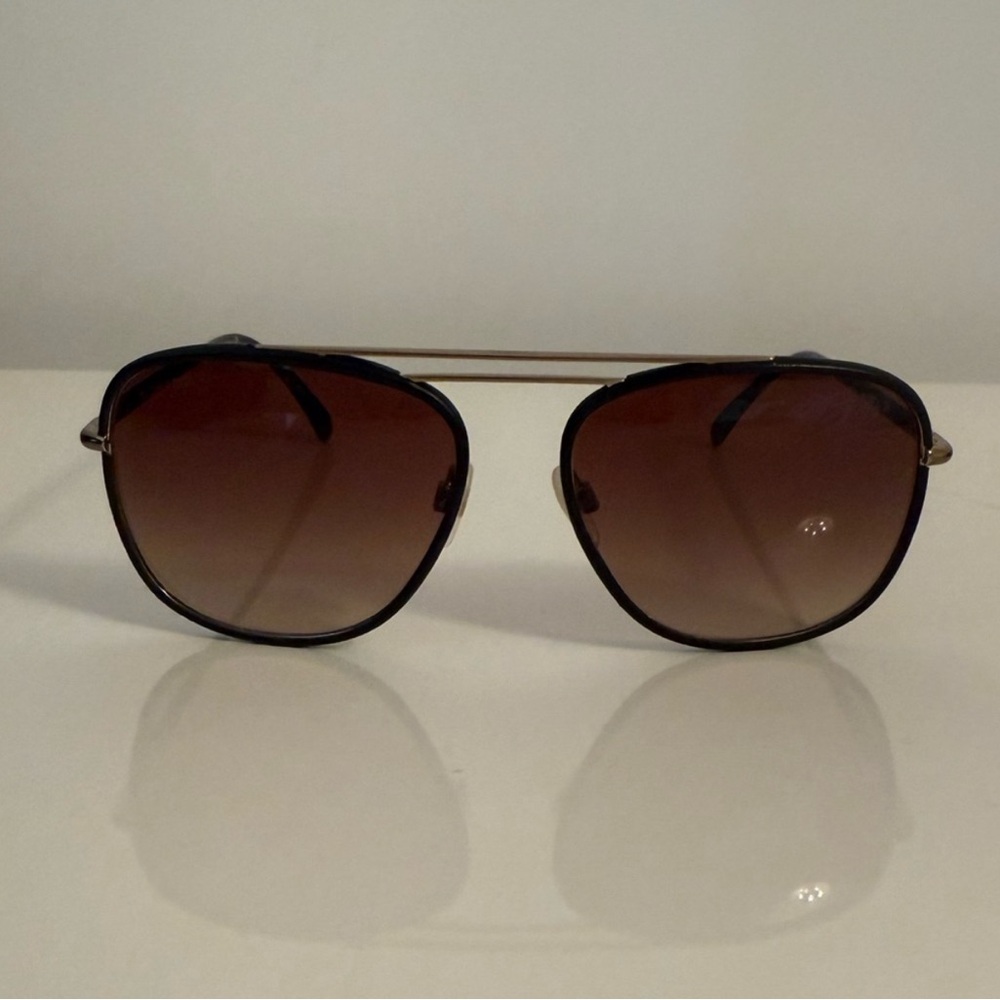 Chanel Aviator Sunglasses with Leather Details 100% Authentic